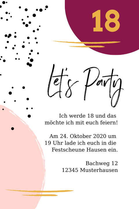 Einladungskarten Zum 18 Geburtstag Jetzt Selbst Gestalten Paperlounge